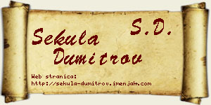 Sekula Dumitrov vizit kartica